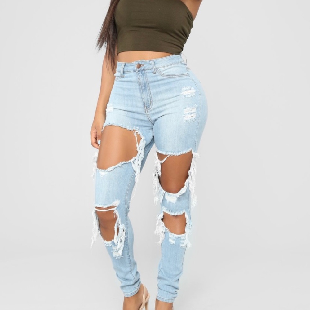 Fashion Nova Distressed Jeans